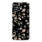 Kılıfland Samsung Galaxy S23 Pro Max ile Uyumlu Kılıf, Boutique Baskılı, Siyah Fon Çiçek Desen
