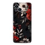 Kılıfland Samsung Galaxy S23 Pro Max Kılıf, Boutique Baskılı, Çiçek Desenli, Siyah