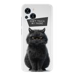 Kılıfland Samsung Galaxy S23 Pro Max Kılıf, Boutique Baskılı, Don't Touch Cat Tasarımı, Beyaz