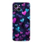 Kılıfland Samsung Galaxy S23 Pro Max Kılıf, Boutique Baskılı, Mavi Kalp Desenli