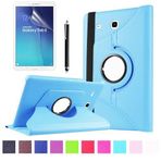 Kılıfland Samsung Galaxy Tab E T560 360 Standlı Turkuaz Film+Kalem Kılıf