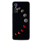 Kılıfland TCL 30 Plus ile Uyumlu Kılıf, Silikon, Platinium Series, Ay Tutulması Desenli, Siyah