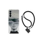 kilifland Tecno Camon 18 ile Uyumlu Kılıf Desenli Silikon Boyun Askılı Anti Social Social Club 1361