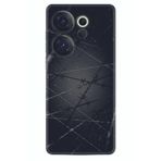 Kılıfland Tecno Camon 20 Premier 5G ile Uyumlu Silikon Kılıf, Dikenli Tel Desen, Siyah
