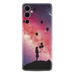 Kılıfland Tecno Pova 4 Pro Kılıf, Silikon, Resimli Desenli Baskılı, Pembe-Mor Gradient, Balon Kız Motifi