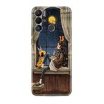 Kılıfland Tecno Pova Neo ile Uyumlu Silikon Kılıf, Resimli Desenli Baskı, Ananas Camera Glass
