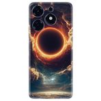 Kılıfland Tecno Spark 10 Pro ile Uyumlu Kılıf, Hayat Serisi, Güneş Tutulması Desenli, Silikon, Siyah
