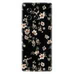 Kılıfland Tecno Spark 20 Pro Plus Kılıf, Boutique Baskılı, Çiçek Desenli, Siyah Fon