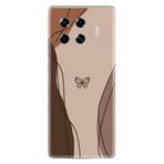 Kılıfland Tecno Spark 20 Pro Plus Kılıf, Boutique Baskılı, Kahve Kelebek Desenli