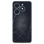 Kılıfland Tecno Spark 20 Spark 20C ile Uyumlu Silikon Kılıf, Dikenli Tel Desen, Siyah