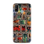 Kılıfland Tecno Spark 6 Go Kılıf, Hayat Serisi Desenli Posta Pulları, Silikon, Renkli
