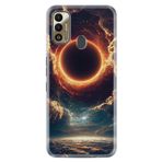 Kılıfland Tecno Spark 7T Kılıf, Silikon, Hayat Serisi Desenli Güneş Tutulması