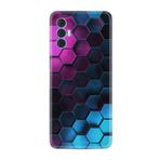 Kılıfland Tecno Spark 8 Pro ile Uyumlu Kılıf, Resimli Desenli, Silikon, Platinium Series, Petek, Mavi-Pembe