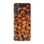 Kılıfland Tecno Spark 8 Pro ile Uyumlu Kılıf, Silikon, Platinium Series, Gold Emoji Desenli