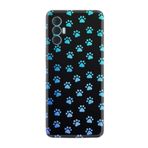 Kılıfland Tecno Spark 8 Pro ile Uyumlu Kılıf, Silikon, Platinium Series, Patiler Desenli, Siyah-Mavi