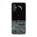 Kılıfland Tecno Spark 8 Pro ile Uyumlu Silikon Kılıf, Astronot Red Balon Desen, Siyah