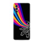 Kılıfland Tecno Spark 8 Pro ile Uyumlu Silikon Kılıf, Astronot Tasarımı, Renkli