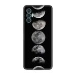 Kılıfland Tecno Spark 8 Pro ile Uyumlu Silikon Kılıf, Ay Tasarımı, Siyah