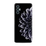 Kılıfland Tecno Spark 8 Pro ile Uyumlu Silikon Kılıf, Çiçek Desen, Siyah