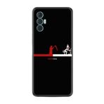 Kılıfland Tecno Spark 8 Pro ile Uyumlu Silikon Kılıf, Desen Özel Seri Dead Line, Siyah