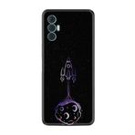 Kılıfland Tecno Spark 8 Pro ile Uyumlu Silikon Kılıf, Desen Özel Seri Master Space, Siyah