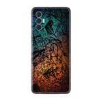 Kılıfland Tecno Spark 8 Pro ile Uyumlu Silikon Kılıf, Desen Özel Seri, Turuncu-Mavi Gradient