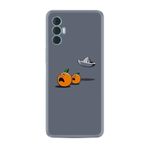 Kılıfland Tecno Spark 8 Pro ile Uyumlu Silikon Kılıf, Desenli Baskılı, Orange Escape, Gri