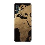 Kılıfland Tecno Spark 8 Pro ile Uyumlu Silikon Kılıf, Harita Tasarım, Siyah