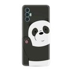 Kılıfland Tecno Spark 8 Pro ile Uyumlu Silikon Kılıf, Hello Panda Desen, Siyah-Beyaz