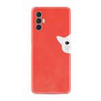 Kılıfland Tecno Spark 8 Pro ile Uyumlu Silikon Kılıf, Kedoş Desen, Kırmızı