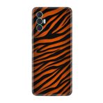 Kılıfland Tecno Spark 8 Pro ile Uyumlu Silikon Kılıf, Leopar Deseni, Turuncu-Siyah