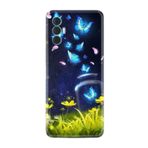Kılıfland Tecno Spark 8 Pro ile Uyumlu Silikon Kılıf, Neon Kelebekler Desenli, Renkli