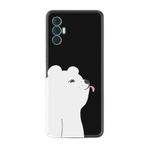 Kılıfland Tecno Spark 8 Pro ile Uyumlu Silikon Kılıf, Panda Desen, Siyah-Beyaz