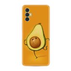 Kılıfland Tecno Spark 8 Pro ile Uyumlu Silikon Kılıf, Platinium Series, Resimli Desenli, Avokado, Turuncu