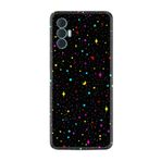 Kılıfland Tecno Spark 8 Pro ile Uyumlu Silikon Kılıf, Puantiye ve Ay Deseni, Siyah