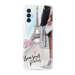 Kılıfland Tecno Spark 8 Pro ile Uyumlu Silikon Kılıf, Resimli Desenli Baskılı, Bonjour Paris, Beyaz