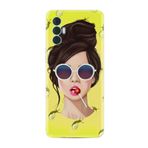 Kılıfland Tecno Spark 8 Pro ile Uyumlu Silikon Kılıf, Resimli Desenli Baskılı, Lollipop Woman, Sarı