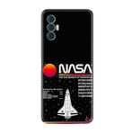 Kılıfland Tecno Spark 8 Pro ile Uyumlu Silikon Kılıf, Resimli Desenli Baskılı, NASA, Siyah