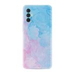 Kılıfland Tecno Spark 8 Pro ile Uyumlu Silikon Kılıf, Resimli Desenli Baskılı, Pink Blue Abstract