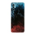 Kılıfland Tecno Spark 8 Pro ile Uyumlu Silikon Kılıf, Resimli Desenli Baskılı, Red Blue Black Abstract