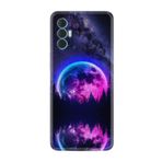 Kılıfland Tecno Spark 8 Pro ile Uyumlu Silikon Kılıf, Star Planet Deseni, Mor-Pembe