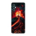 Kılıfland Tecno Spark 8 Pro ile Uyumlu Silikon Kılıf, Yanardağ Deseni, Siyah