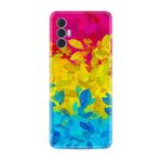 Kılıfland Tecno Spark 8 Pro ile Uyumlu Silikon Kılıf, Yapraklar Desen, Renkli