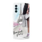 Kılıfland Tecno Spark 8 Pro ile Uyumlu Silikon Kılıf, Yeşil Mermer Desenli Baskılı
