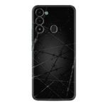 Kılıfland Tecno Spark 8C ile Uyumlu Silikon Kılıf, Desen Özel Seri, Dikenli Tel, Siyah
