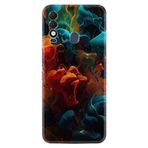 Kılıfland Tecno Spark 8T Kılıf, Boutique Baskılı, Renk Cümbüşü, Kırmızı-Turkuaz