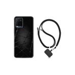 kilifland Vivo V21 ile Uyumlu Kılıf Silikon Desen Boyun Askılı Dikenli Tel 1779