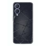 Kılıfland Vivo Y17s ile Uyumlu Silikon Kılıf, Dikenli Tel Desen, Siyah