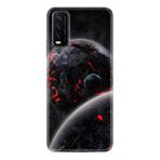 Kılıfland Vivo Y20 ile Uyumlu Kılıf, Resimli Desenli Silikon, Platinium Series, Dark World, Siyah