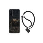 kilifland Vivo Y20 ile Uyumlu Kılıf Silikon Desen Boyun Askılı Black Car 1768